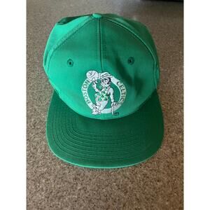 Vintage Boston Celtics Hat Cap Snapback Mens One Size Green NBA Basketball 90s